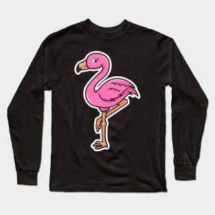 Flamingo Cartoon Long Sleeve T-Shirt